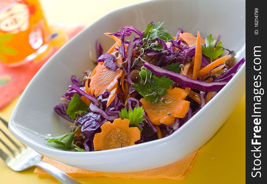 Bowl of fresh vegetable salad