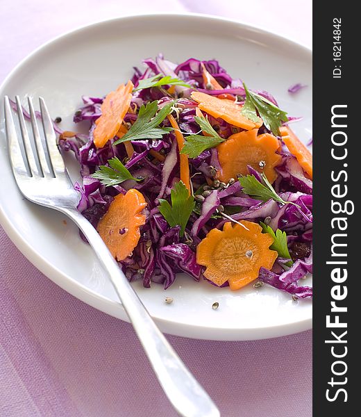 Bowl of fresh vegetable salad