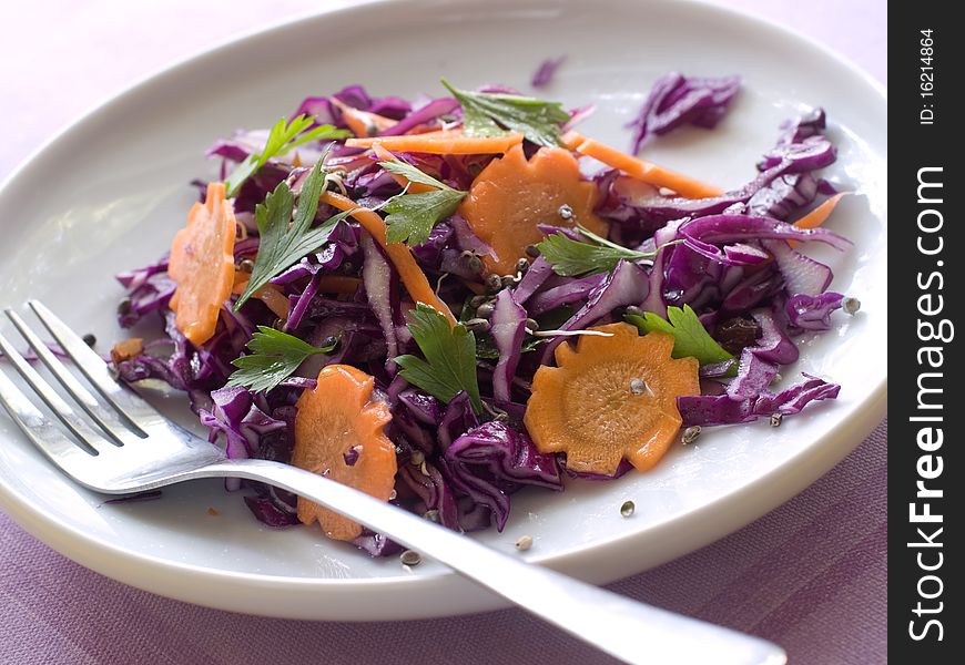 Vegetable salad on a plate