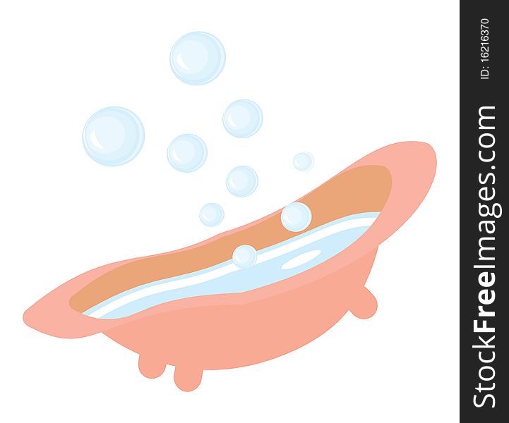 The image of the children`s bath. A vector illustration