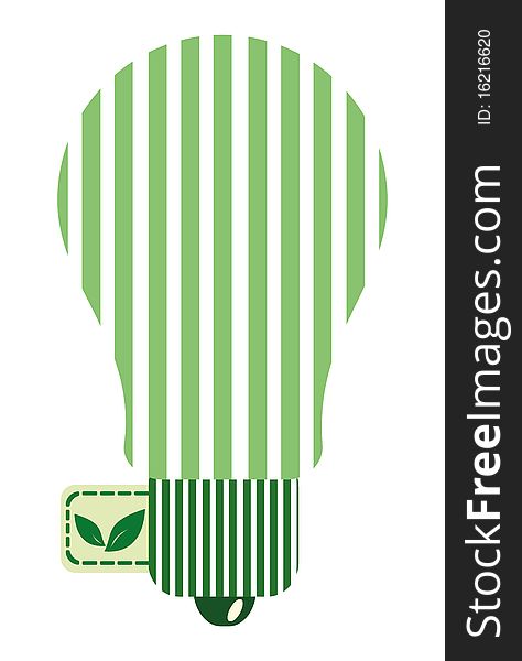 The image of ecological bulb. A vector illustration. The image of ecological bulb. A vector illustration