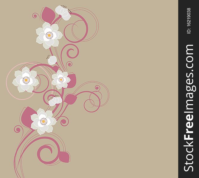 Floral style decorative vector illustration. Floral style decorative vector illustration