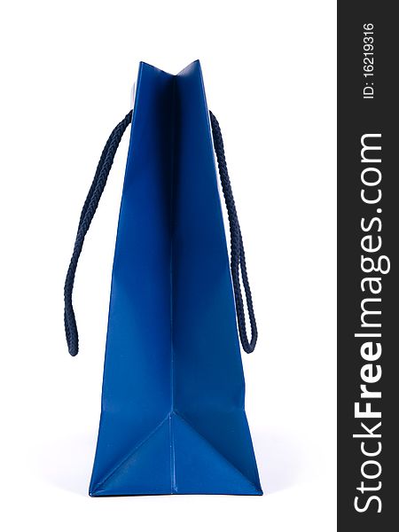 Blue Gift Bag Isolated