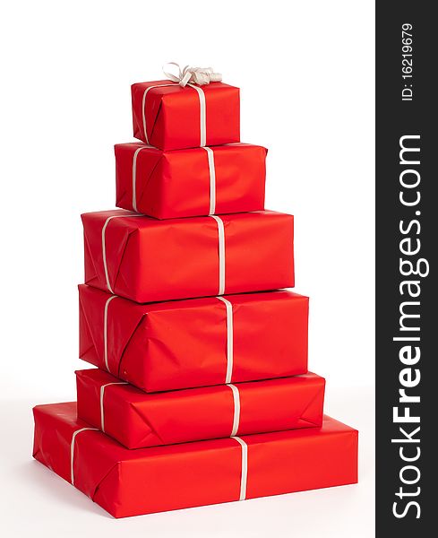 Group of giftboxes with white background