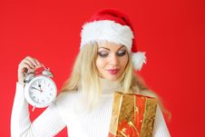 Girl Holding An Alarm Clock Stock Images Girl Holding An Alarm Clock Stock Images