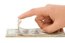 Hand Counting Money Isolated On White Background Stock Image Hand Counting Money Isolated On White Background Stock Image