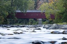 Covered Bridge River Stock Photos Covered Bridge River Stock Photos