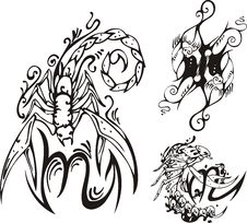Scorpion.Fantasy Zodiac. Stock Images