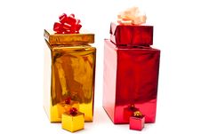 Yellow And Red Gifts Royalty Free Stock Photo Yellow And Red Gifts Royalty Free Stock Photo