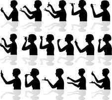 Makeup Silhouettes Stock Photos Makeup Silhouettes Stock Photos