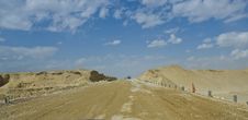 Desert Road Under Construction. Stock Photo Desert Road Under Construction. Stock Photo