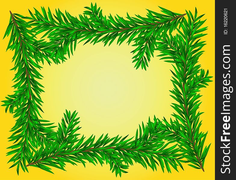 Background with branches of a fur-tree. Background with branches of a fur-tree