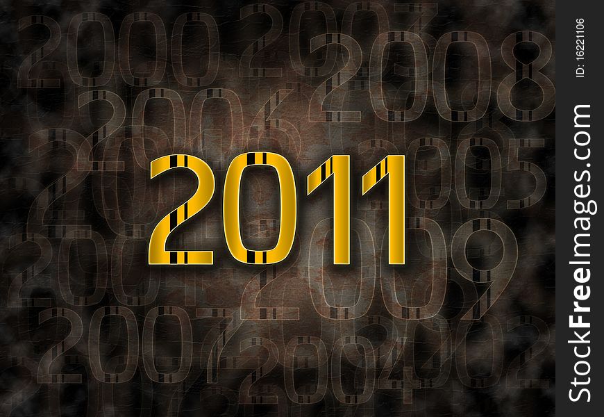 2011 Year Grunge Background