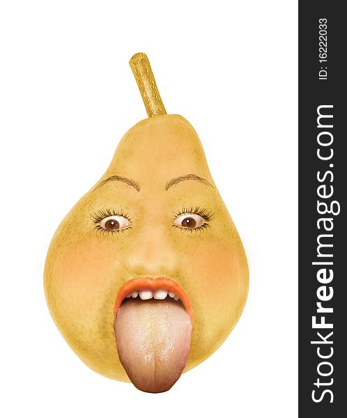 A Pear With Human Face