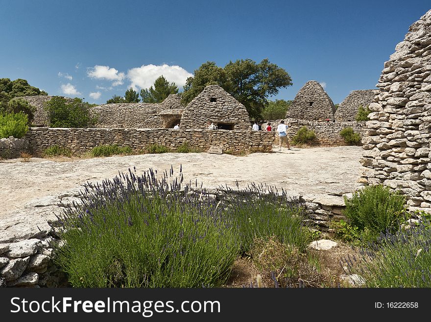 Village made of stones - bories, France