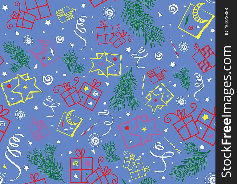 Christmas background seamless pattern - vector illustration