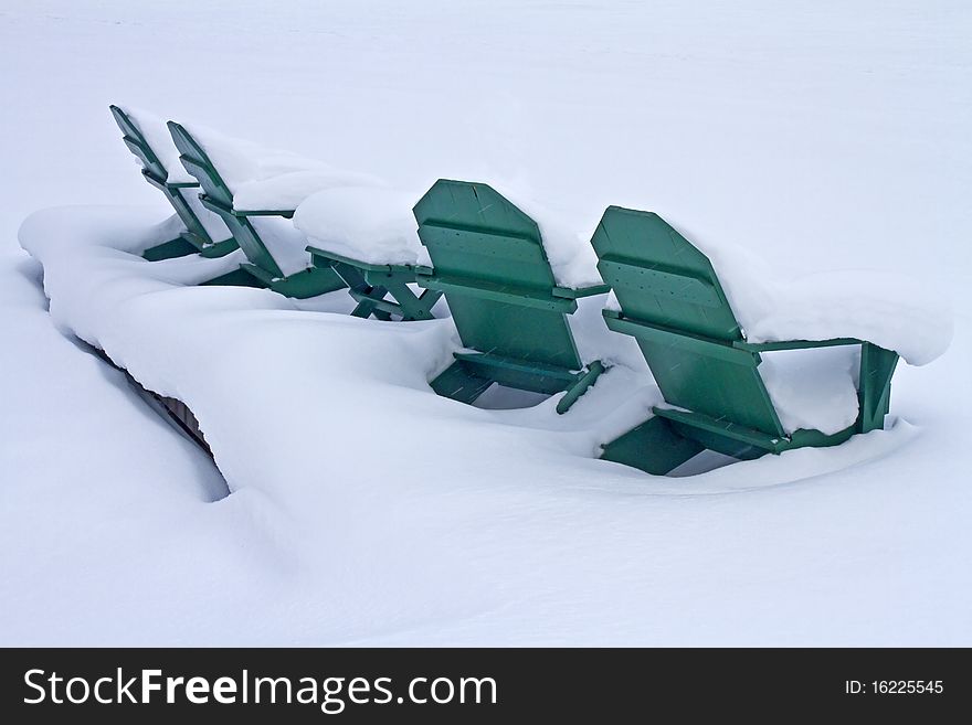 Adirondack Chairs In The Snow