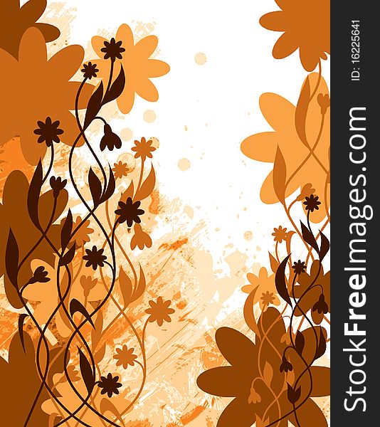 Flowers against old grunge background. Flowers against old grunge background