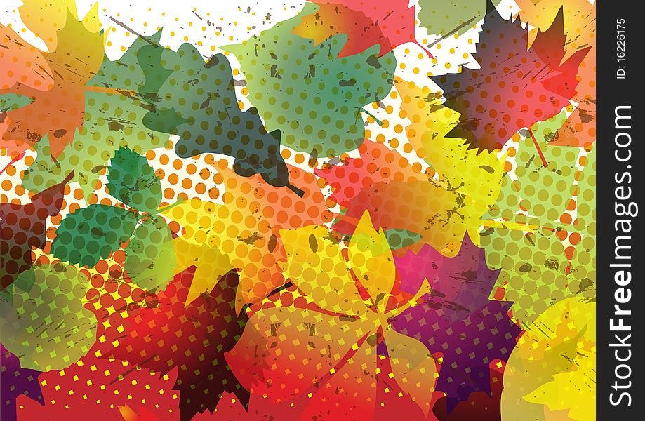 Abstract autumn design illustration