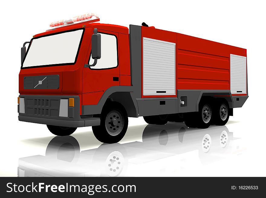 Fire truck on concept design. Fire truck on concept design.