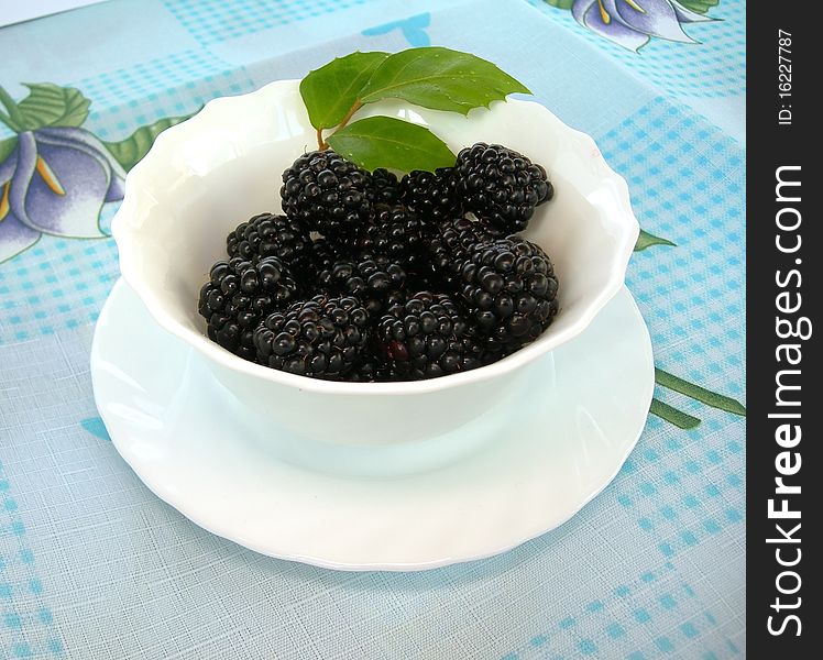 Blackberrie Fruits Are In The Bowl.