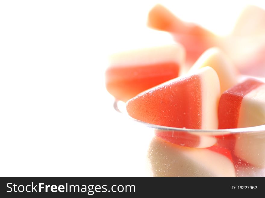 Close up Candy with white background