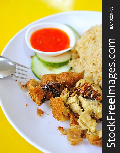 Deep Fried Pork Chop Rice