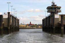 Open Lock Gate Royalty Free Stock Photo Open Lock Gate Royalty Free Stock Photo