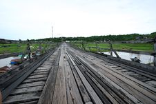 Mon Wooden Bridge Stock Photography