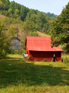 Red Mountain Barn Stock Image