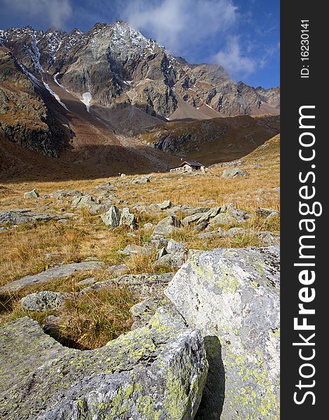 Linge wetland at 2214 meters on the sea-level. Top of the Valle delle Messi, Brixia province, Lombardy region, Italy