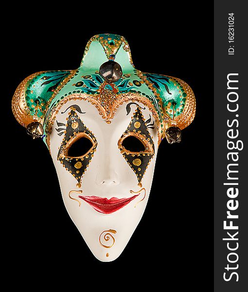 Italian Mask Isolated On Black