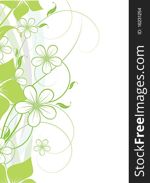 Abstract Floral Background With