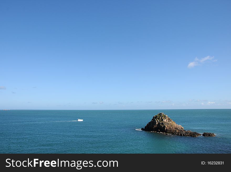 Rocky Outcrop Off The Coast Of Herm