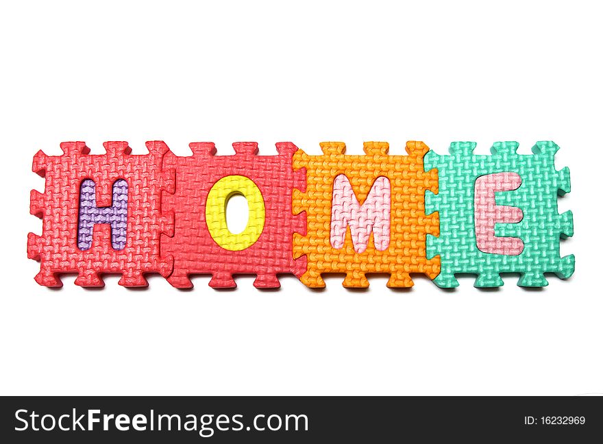 Letters puzzle from colorful plastic blocks. Letters puzzle from colorful plastic blocks