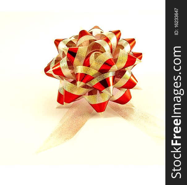 Red gold stripe ribbon that using for any gift decoration