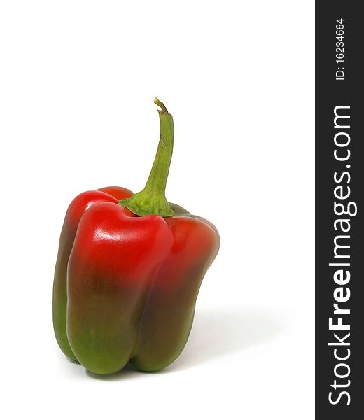 Ripening red bell pepper