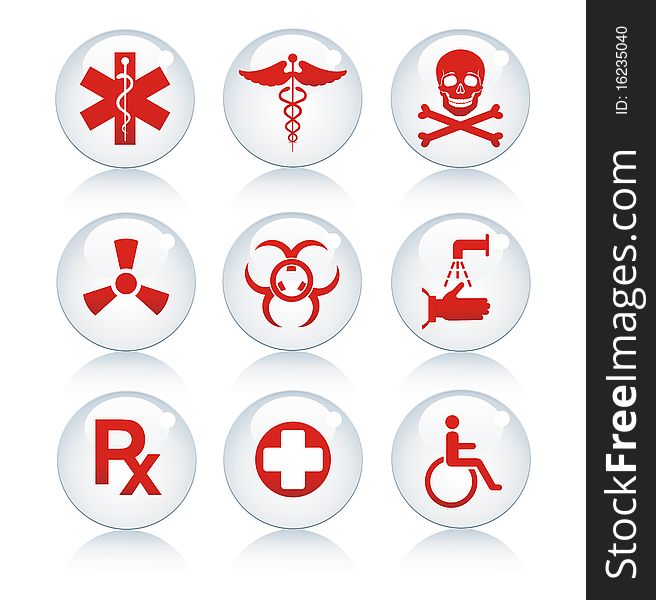 Set of medical icons.Image for design.