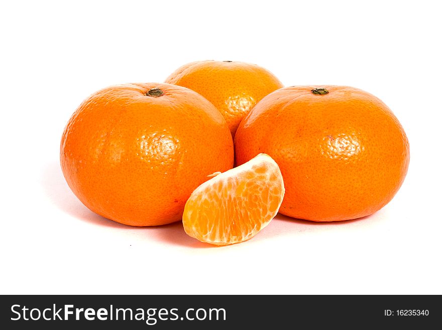Ripe Mandarin And Half