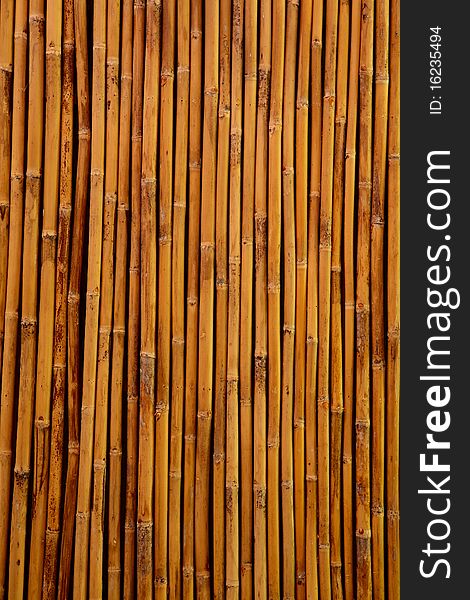 Close up of bamboo wall for background