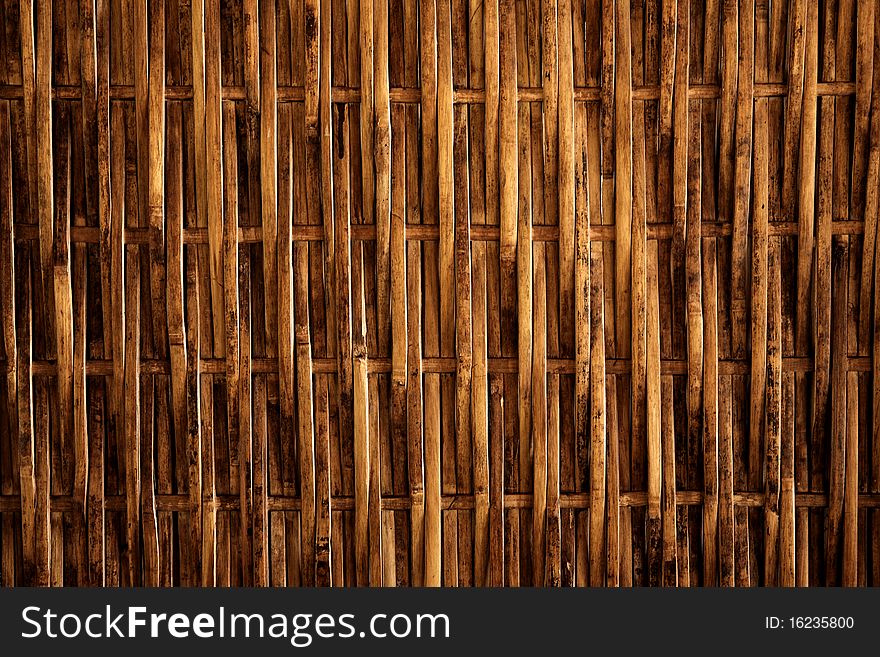 Close up of bamboo wall texture for background