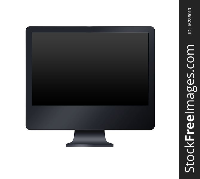 An illustration of a monitor on a white background. An illustration of a monitor on a white background