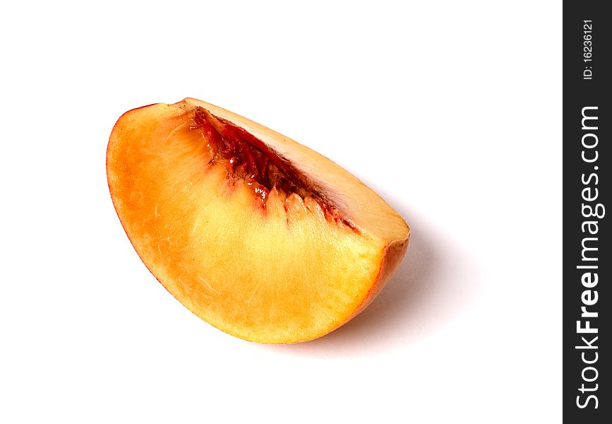 Peach isolated on white background