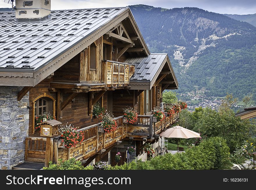 Typical Chalet in the French Alps. Typical Chalet in the French Alps