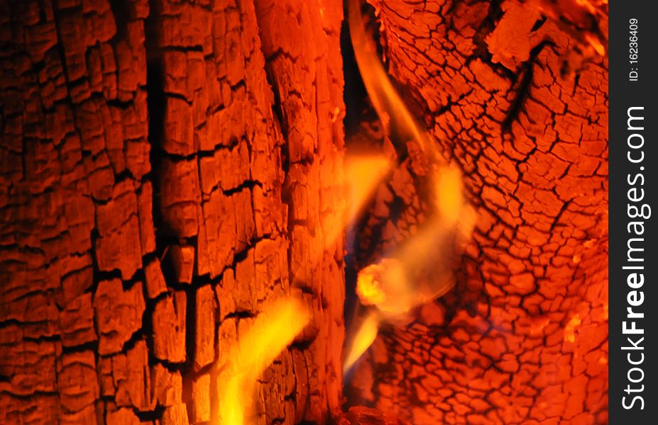Fire Background with red and orange flame