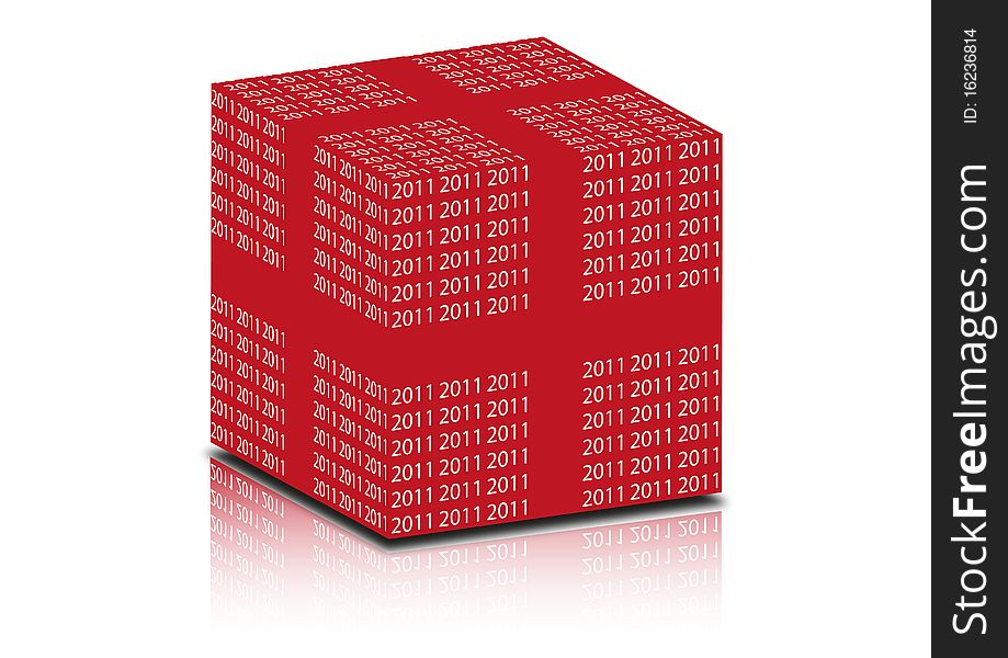 Cube for the year 2011. Cube for the year 2011
