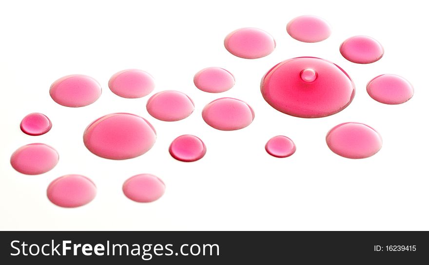 Pink water drops can be used as a background. Pink water drops can be used as a background