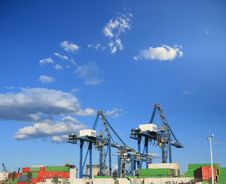 Containers Cranes Royalty Free Stock Photo