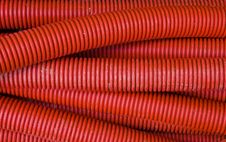Red Corrugated Pipe Royalty Free Stock Images Red Corrugated Pipe Royalty Free Stock Images