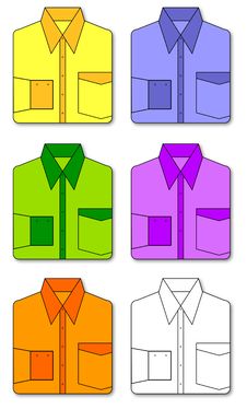Free Colorful Set Of Shirts Stock Images - 16243894